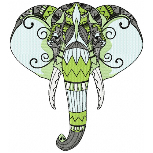 Detailed Elephant Face B