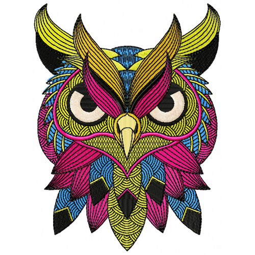 Detailed Owl Face B