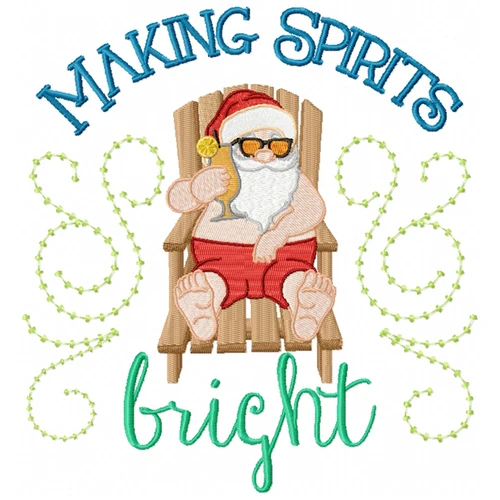 Santa On The Beach Typography #01