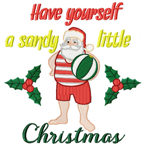 Santa On The Beach Typography #04