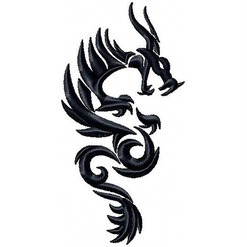 Dragon Tattoo - Tribal Dragon #2 Machine Embroidery Design