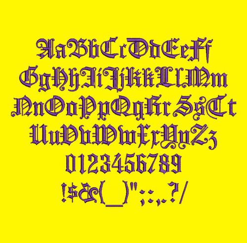 Exquisite Old German - Koenigsberger Gotisch Embroidery Font Now Includes BX Format