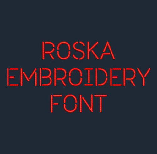 Stencil - Roska Regular Machine Embroidery Font Now Includes BX Format!