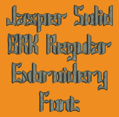 Super Chunky - Jasper Solid Machine Embroidery Font Now Includes BX Format!