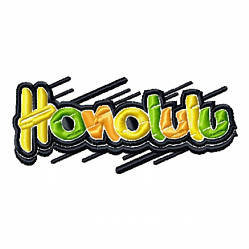Honolulu - Geography Graffiti Collection #01 Machine Embroidery Design