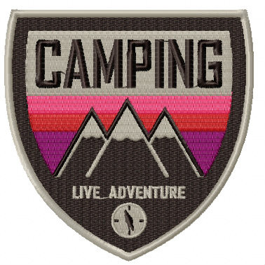 Camping Badges #02 Machine Embroidery Design