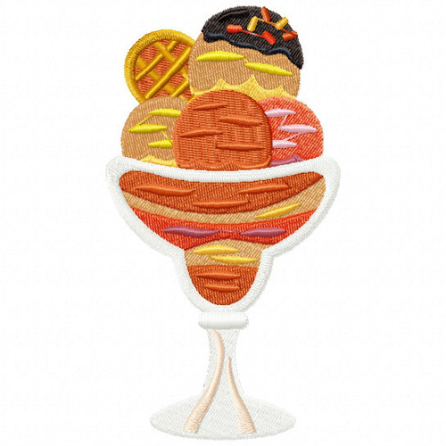 Ice Cream #06 Machine Embroidery Design