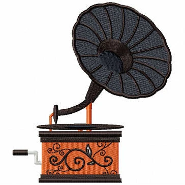 Vintage Phonograph - Antique Collection #4 Machine Embroidery Design