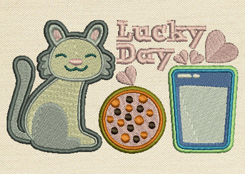 Lucky Day Mug Rug In The Hoop Machine Embroidery Design