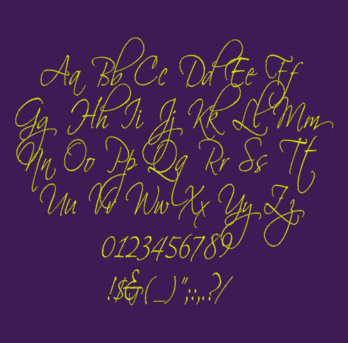 Old Script Font - Scriptin  Machine Embroidery Font Now Includes BX Format!