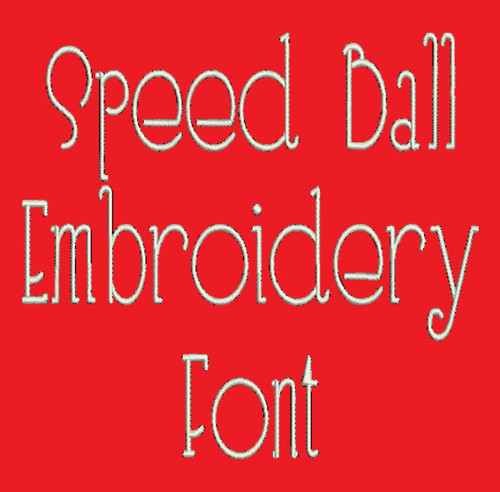 Speed Ball Machine Embroidery Font Now Includes BX Format!