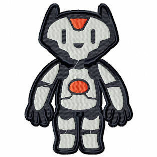 Pet Cyborg - Robot Collection #11 Stitched and Applique Machine Embroidery Design