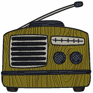 Vintage Radio - Antique Collection #12 Machine Embroidery Design