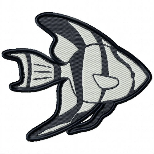 Angel Fish - Under The Sea Collection #01 Stitched and Applique Machine Embroidery Design