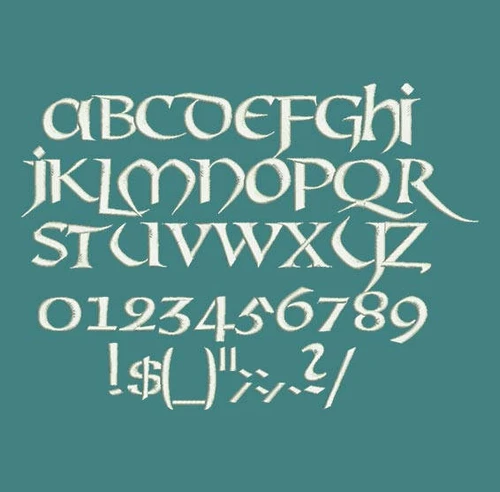 Old Celtic - Mael Machine Embroidery Font Now Includes BX Format!