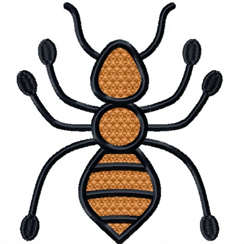 Ant - Insect Collection #01 Stitched and Applique Machine Embroidery Design