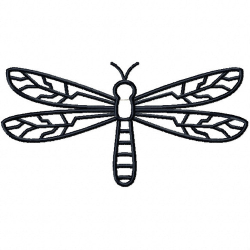 Dragonfly - Insect Collection #05 Stitched and Applique Machine Embroidery Design