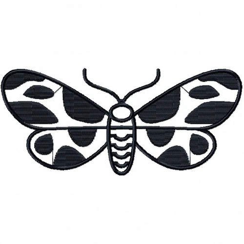 Cute Butterfly - Insect Collection #08 Stitched and Applique Machine Embroidery Design