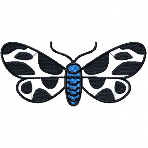 Cute Butterfly - Insect Collection #08 Stitched and Applique Machine Embroidery Design