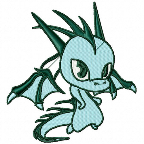 Blue Dragon - Dragon Cartoon #06 Machine Embroidery Design