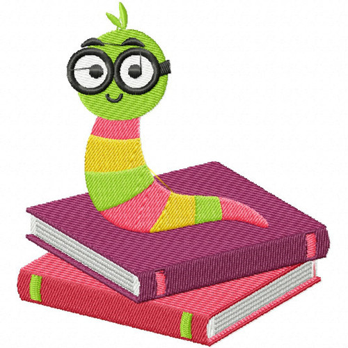Decisions Worm - Bookworm #01 Machine Embroidery Design