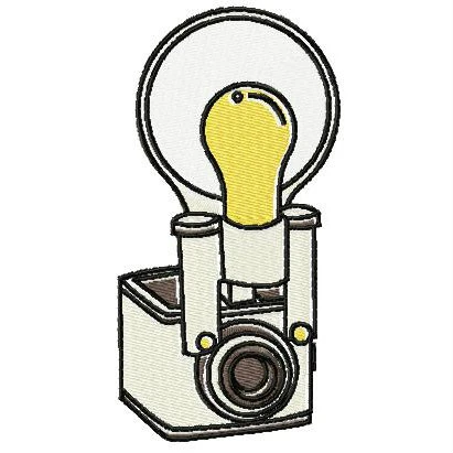 Analog Camera with Bulb - Photography #03 Machine Embroidery Design
