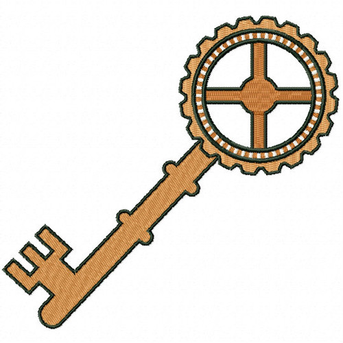 Steampunk Key - Steampunk #03 Machine Embroidery Design
