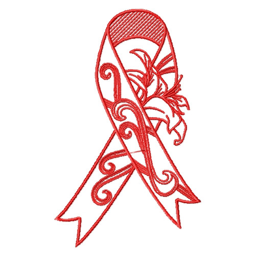 Awareness Ribbons - 8 Free Machine Embroidery Designs