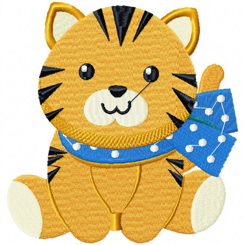 Stuffed Tiger - Stuffed Toy #05 Machine Embroidery Design