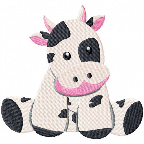 Stuffed Cow - Stuffed Toy #11 Machine Embroidery Design
