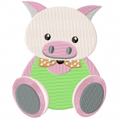Stuffed Pig - Stuffed Toy #13 Machine Embroidery Design