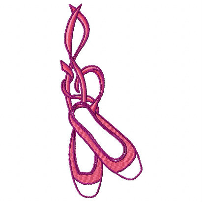 Ballet Shoes - Shoe Collection #03 Machine Embroidery Design