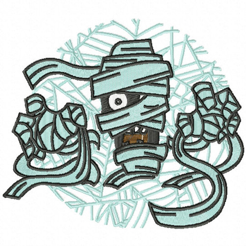 Mummy - Happy Halloween #10 Machine Embroidery Design