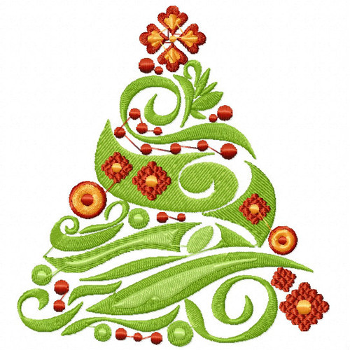 Christmas Tree #05 Machine Embroidery Design