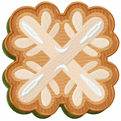 Snowflake Cookie - Christmas Cookies #05 Machine Embroidery Design