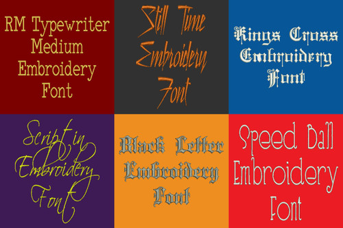 20 BX Fonts - Font Bundle 3 - 20 Embrilliance Machine Embroidery Fonts