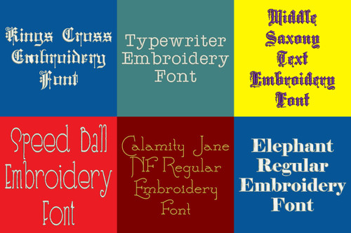 20 BX Fonts - Font Bundle 3 - 20 Embrilliance Machine Embroidery Fonts