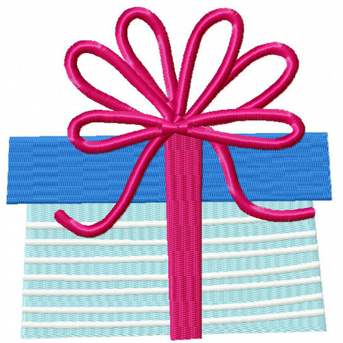 Blue Gift - Christmas Gift #13 Machine Embroidery Design