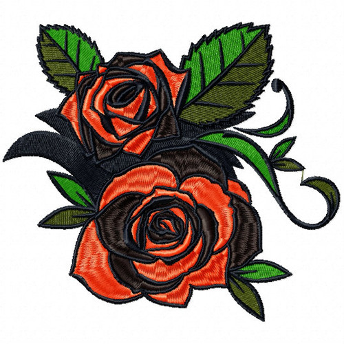 Detailed Rose Pattern Collection #03 Machine Embroidery Design