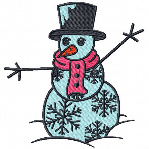 The Snowman - Yuletide Design #02 Machine Embroidery Design