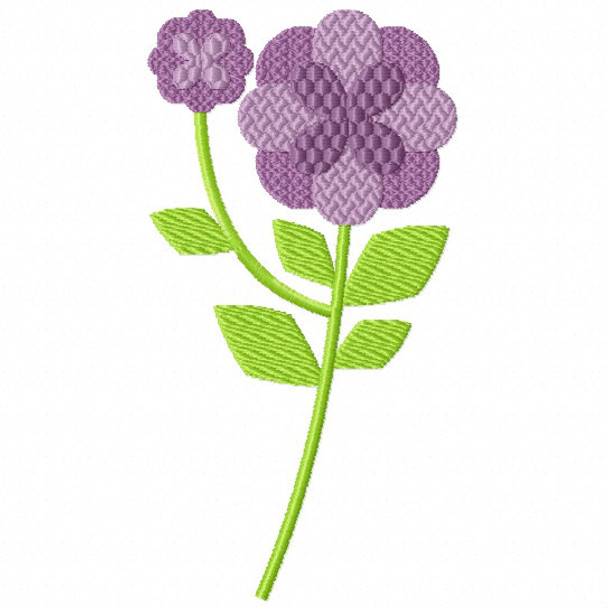 Ravishing Violet Flower - Flower Embellishment #10 Machine Embroidery Design