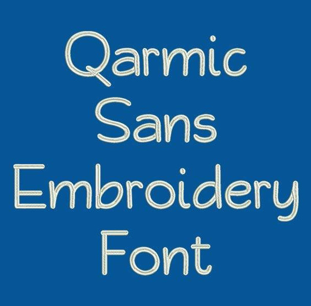 Qarmic Sans Machine Embroidery Font Now Includes BX Format