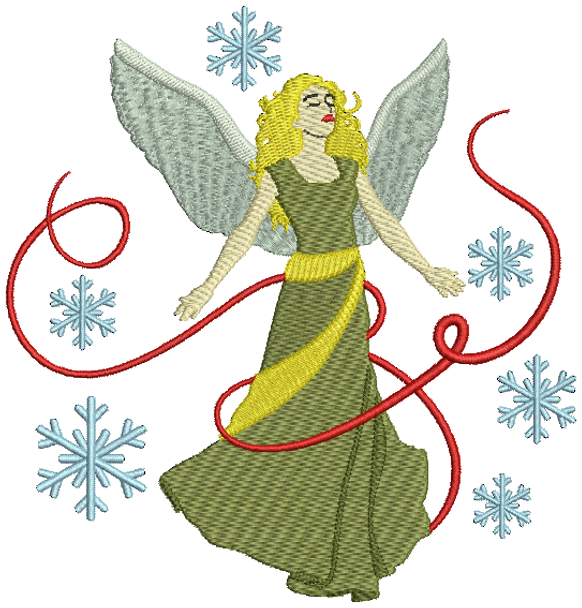 Christmas Angel - Christmas Angel #06 Machine Embroidery Design