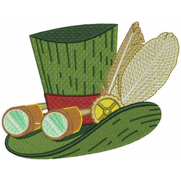 Steampunk Top Hat - Machine Embroidery Design - Steampunk Collection #17