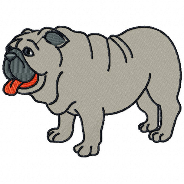 Bulldog #02 Machine Embroidery Design