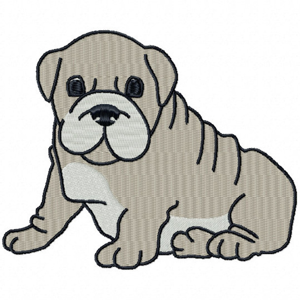 Bulldog #03 Machine Embroidery Design