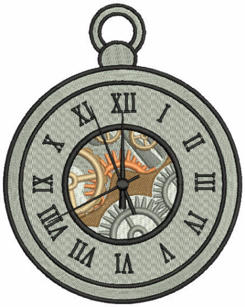 Steampunk Timepiece 04 - Machine Embroidery Design - Steampunk Collection #22