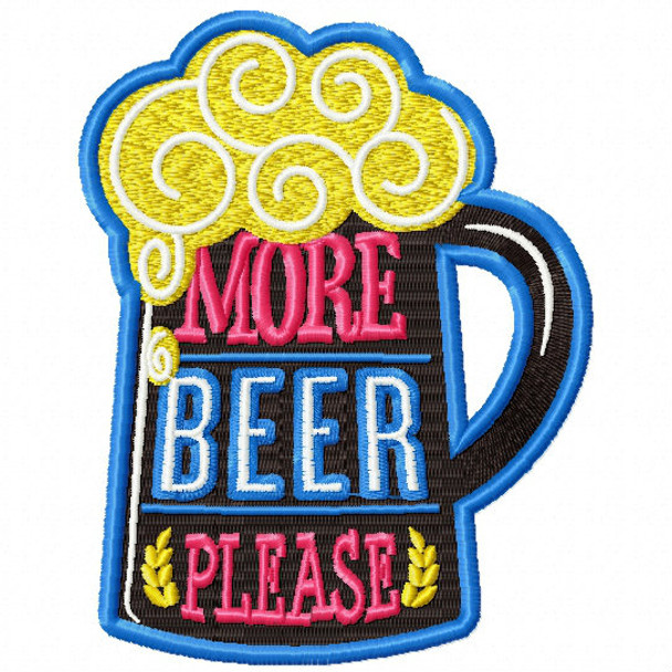 More Beer Please - Craft Beer Hobby Collection #03 - Machine Embroidery Design