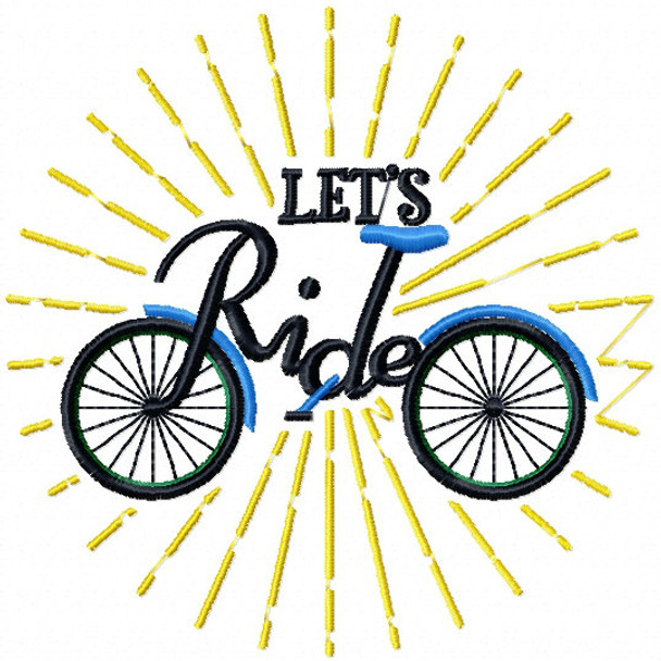 Let's Ride - Cycling Hobby Collection #01 - Machine Embroidery Design