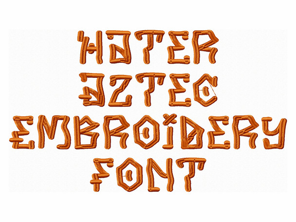 Hater Aztec Embroidery Font